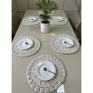 Kit Souspla Crochê 6pçs Supla Mesa Posta