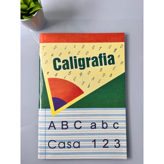 Caderno de Caligrafia 0.5mm - com pauta Azul com sombra- Cannan com 60 folhas