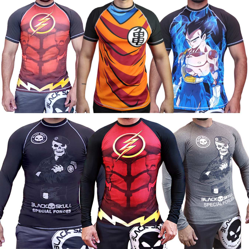 Camisa Rash Guard Compressão Camiseta Academia Treino Pronta Entrega ...