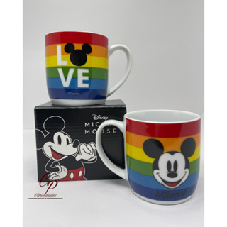 Caneca Mickey Mouse Disney Arco-Iris 300ml de Porcelana - Taimes