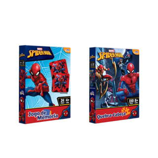 Kit 3 Jogos Homem Aranha Marvel Jogo Da Memória QuebraCabeça e Bingo Toyster