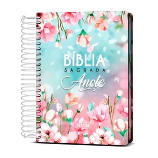 Biblia Anote NVI Espiral Premium Magnolia