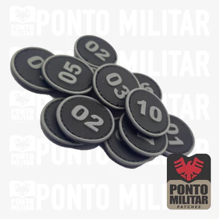 Patch Numérica Emborrachado Redondo 3cm - Ponto Militar