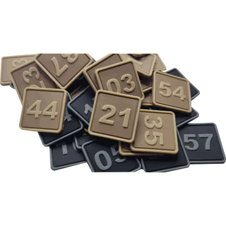 Numérica emborrachado variados Patches 26 ao 50 - Ponto militar