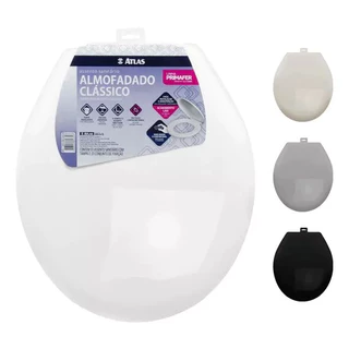Assento Tampa Vaso Sanitário Almofadado Fofinho Redondo Oval Cor Branco