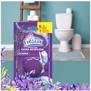 Pedra Sanitária Bloco Sanitário Pastilha Fragrância Lavanda Tablete Caixa Acoplada 45g em Oferta na Shopee