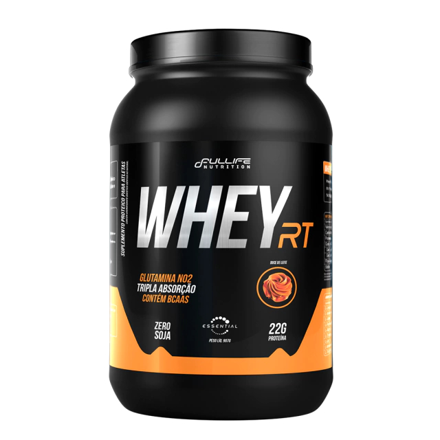 Whey Protein Rt 907g Doce de Leite Fullife – Zero Soja – Pronta Entrega