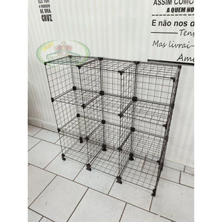 Balcão Aramado Estante Expositor Com 9 Nichos - 1,00x0,90x0,30m