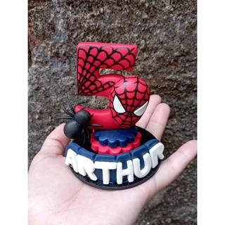Vela Homem Aranha em biscuit