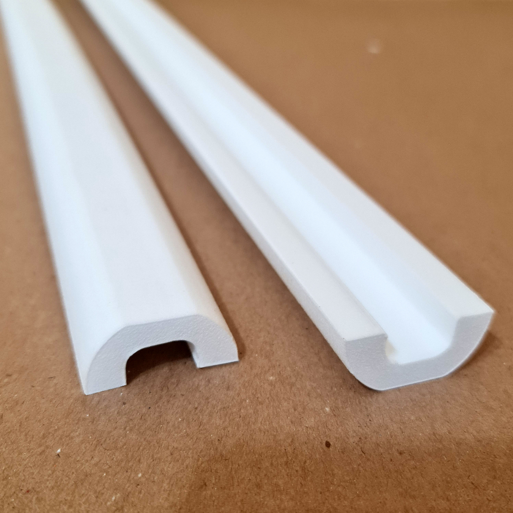 6 metros de canaleta 4cm em XPS liso moldura p/ guarnição de portas e ...