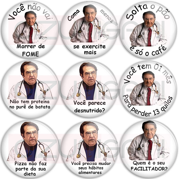 Bottons - Botons - Buttons - Dr. Now - Quilos Mortais - Tam: 4,5cm