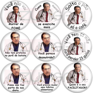 Bottons - Botons - Buttons - Dr. Now - Quilos Mortais - Tam: 4,5cm