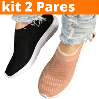 Kit 2 Pares Tênis Meia Feminino Confortável Promoção