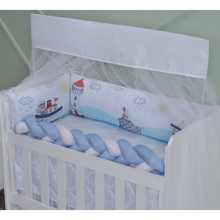 kit mini berço bebê menino menina trança 8 peças | Shopee Brasil