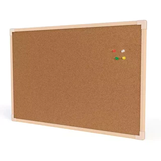 Quadro De Aviso Cortiça 40x60cm Moldura Madeira Mural