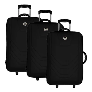Conjunto 3 malas de viagem grande média e pequena tecido promoção village em Oferta na Shopee