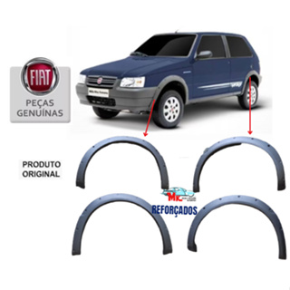 Moldura 2 Din Para MP5 Fiat Uno Mille e Fiorino 04/13 Preto Fosco