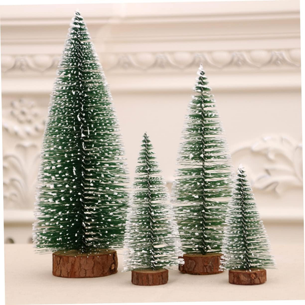 BFYDOAA Mini árvore de Natal branca de 60 cm, pequenas árvores de Natal  para decoração de casa de Natal de mesa, mini árvore de Natal artificial