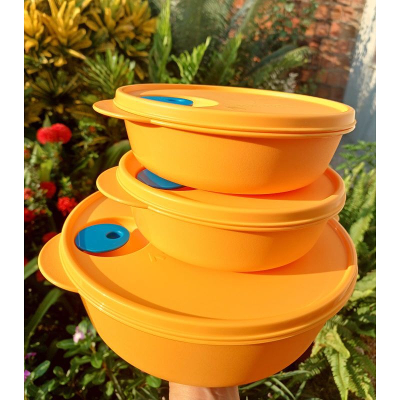 Tupperware Cristalweve kit com 3 peças de microondas e para geladeira ...