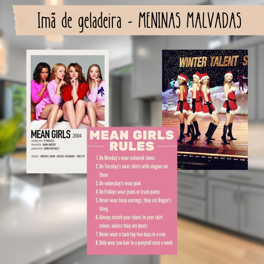 Topo de Bolo e Topper de Docinho Meninas Malvadas Mean Girls