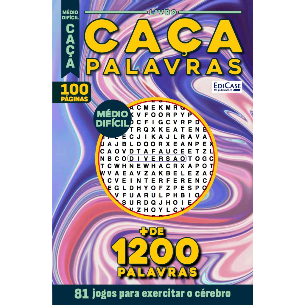 Livro Caça-palavras Ed.64 - Médio/Difícil - Diversão