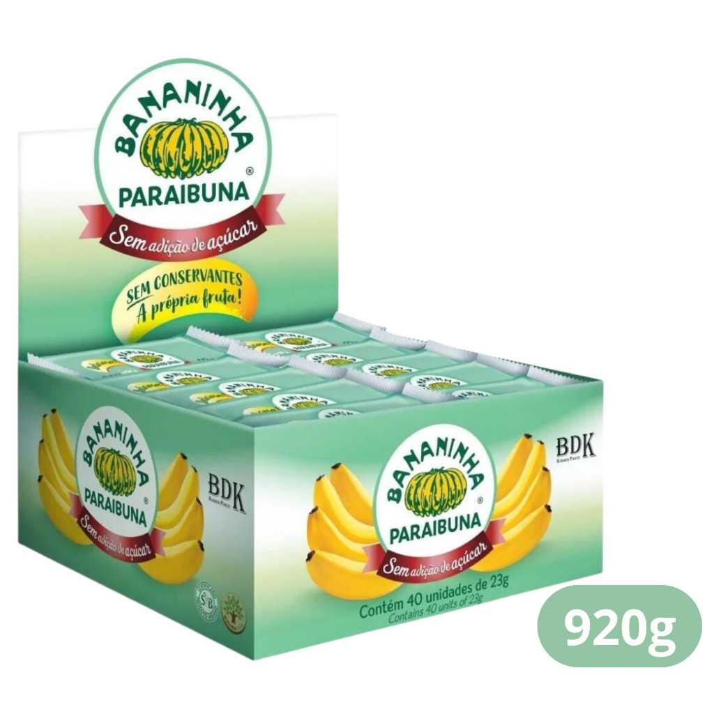 Bananinha Paraibuna sem Açúcar Caixa 920g