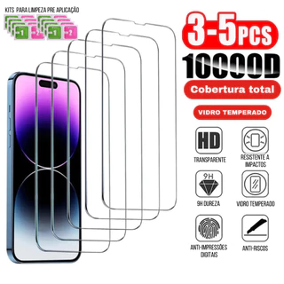 5X Unidades Película de Vidro temperado 3D Tranparente, para Iphone 6 7 8 X XR XS 11 12 13 14 15