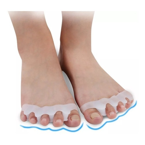 Par De Protetores Ante Pe Separador Dedos Silicone Relaxante Gel Joanete