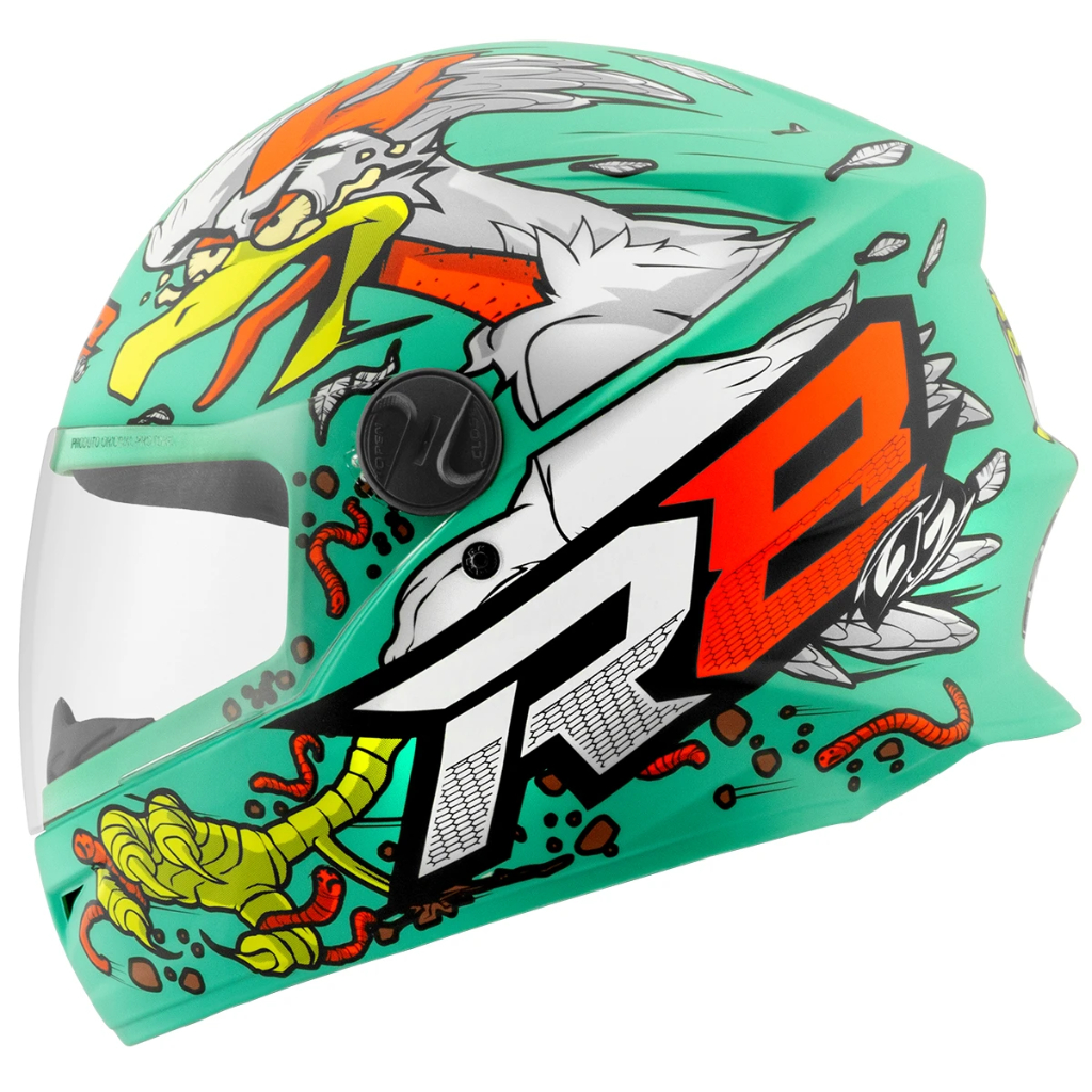 Capacete Pro Tork Moto Fechado New Liberty R8 Rocket Chicken