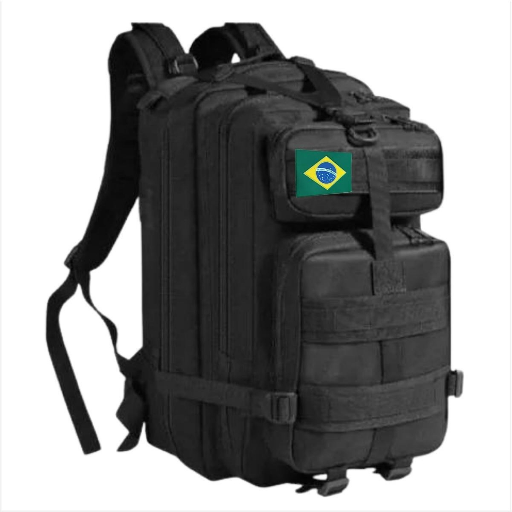 Mochila Militar Impermeável Reforçada 30l masculina assault + patch varias cores escolha a sua