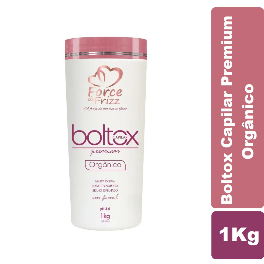 Máscara Botox Capilar Profissional Premium Orgânica Force de Frizz 1Kg ...