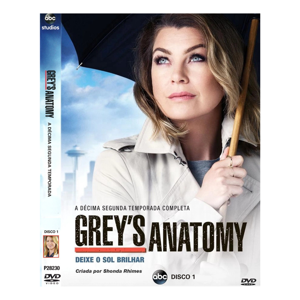 Dvd Série Grey's Anatomy / A Anatomia De Grey 12ª Temporada Shopee