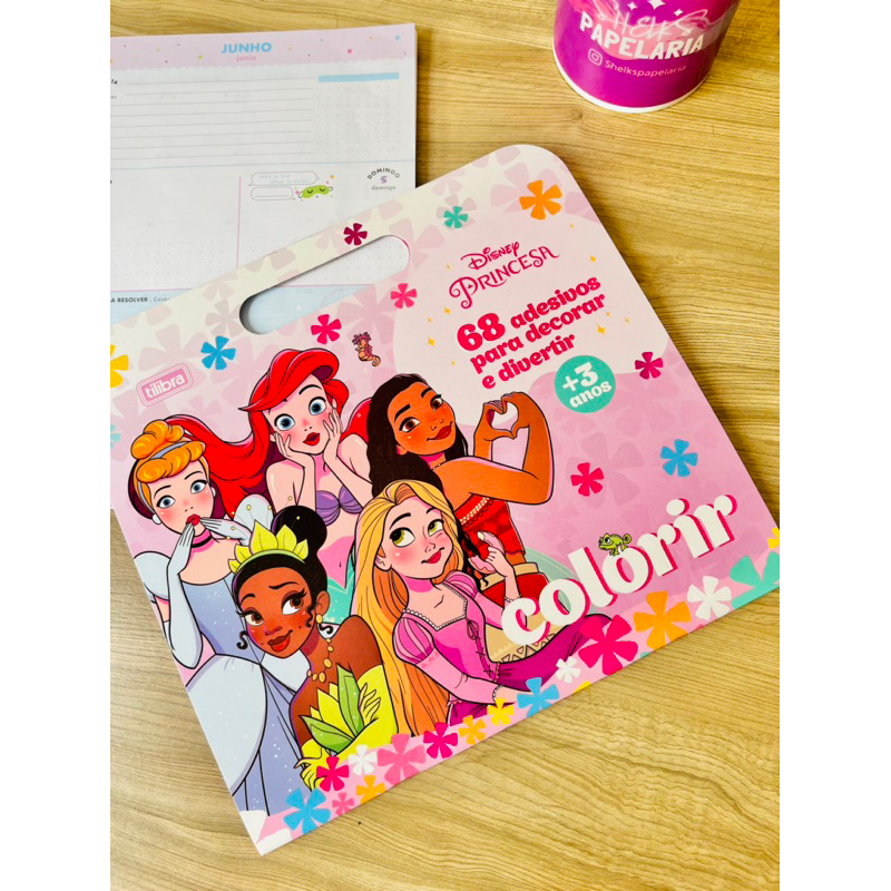 Álbum para Colorir Maleta Princesas 8 Folhas