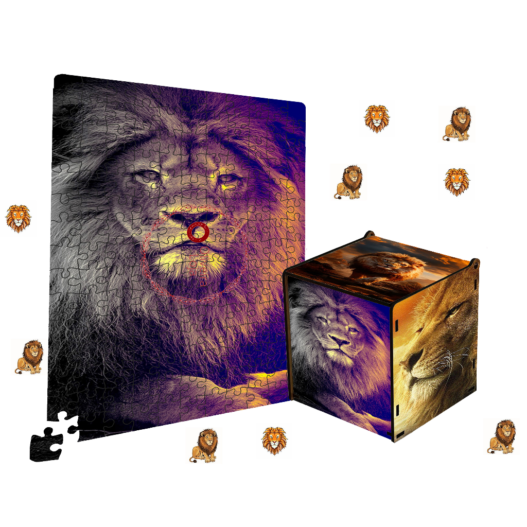 Quebra cabeça Vertical Leão Realista 165pcs | Shopee Brasil