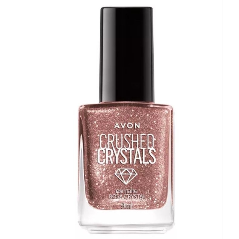 Esmalte Avon Gliter Rosa Crystal 9ml Shopee Brasil