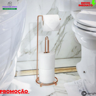 Suporte Para Rolo De Papel Higiênico De Chão Dourado Fosco -ARTHI