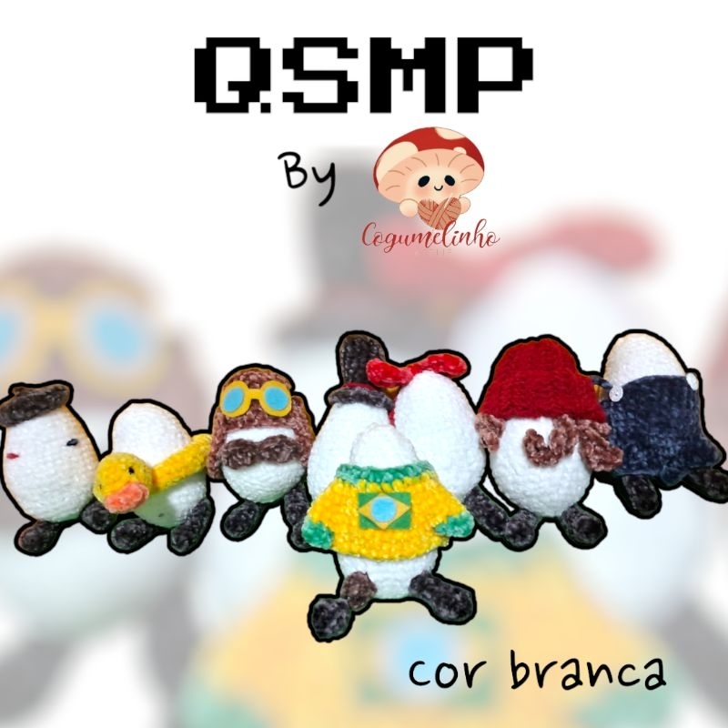 Personagens QSMP - Ovinhos em amigurumi / crochê