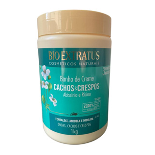 Banho de Creme Cachos Crespos 1 KG Limpeza Suave Bio Extratus