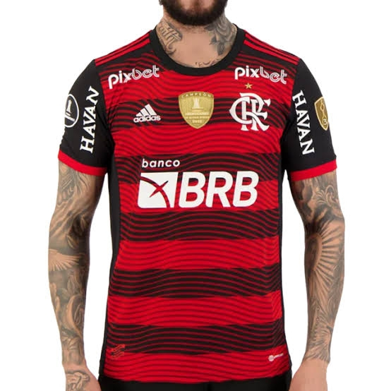 Arte Vetor Camisa Flamengo Pré-Jogo 2023-24 100% em vetor