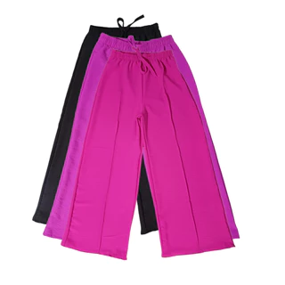 Calça Pantalona Menina Juvenil Feminina Moda Blogueira Luxo
