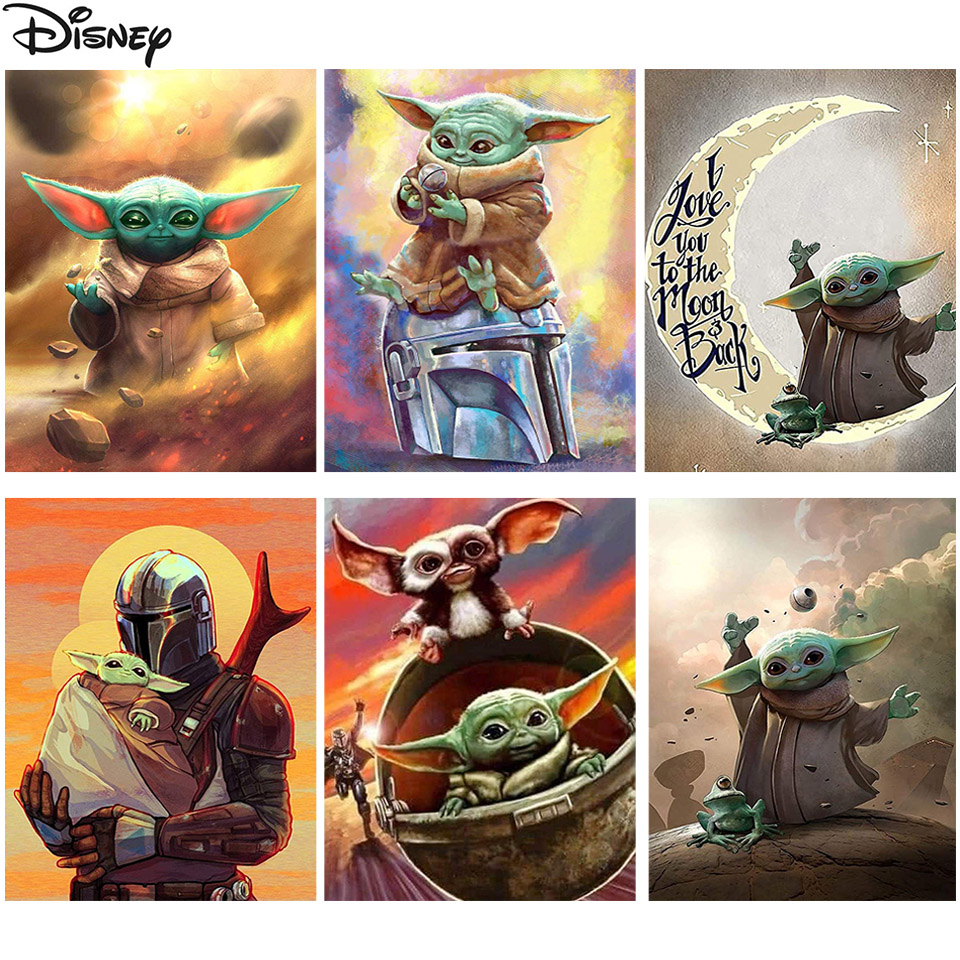 Yoda pintura diamante star wars completo diamante bordado mosaico imagem dos desenhos animados kits de ponto cruz strass arte decoração para casa presente
