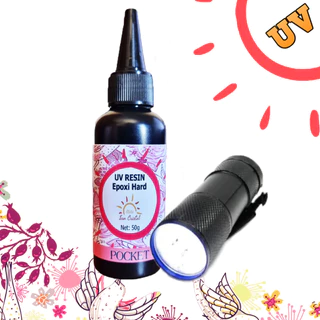 Resina Uv Epoxi Hard com Lanterna UV - Sem Odor, Cura Rápida