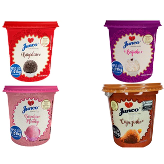 Kit 4 Brigadeiro, Beijinho, Morango e Cajuzinho 1Kg Junco