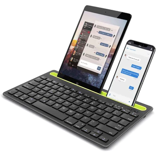 Teclado Bluetooth 3.0 Sem Fio 2.4 ghz ABNT Com Suporte Para Tablet Celular
