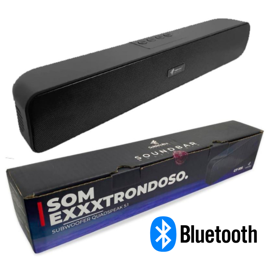 Caixa de Som Soundbar Bluetooth 5.0 Sem Fio - Goldenultra Gt-105