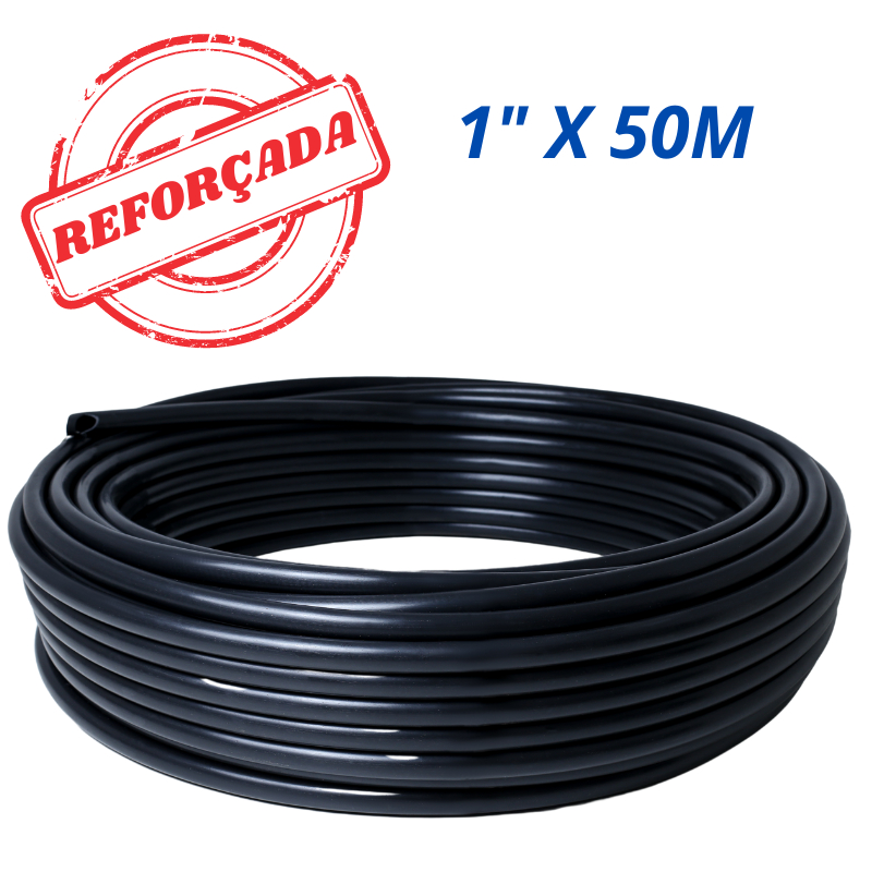 Mangueira Para Irrigação Reforçada 1"x 50m Rolo