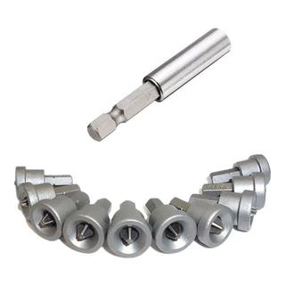 Kit Jogo 11 pçs Bits Philips Ph2 25mm Limitador Parafuso Drywall com porta Bits