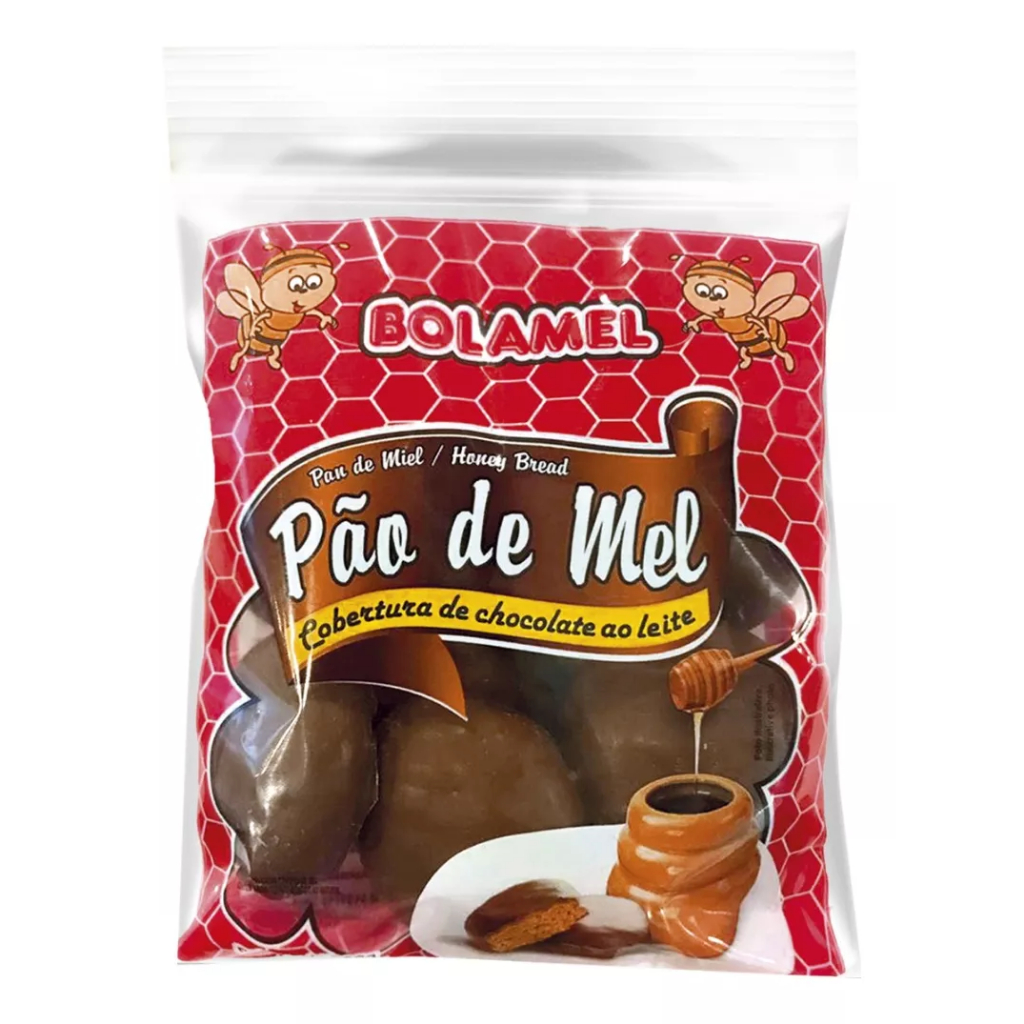 Pão de Mel 100% Coberto de Chocolate - sem Glúten, sem Lactose