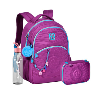 Kit Universitário Rebecca Bonbon Mochila E Estojo Soft Com Squeeze RB 700 Mls