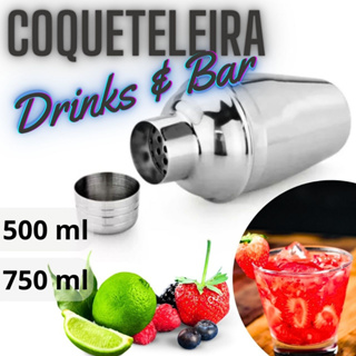 Coqueteleira Em Inox 500ml 750ml Reforçada Bar Drinks Caipirinhas Profisional